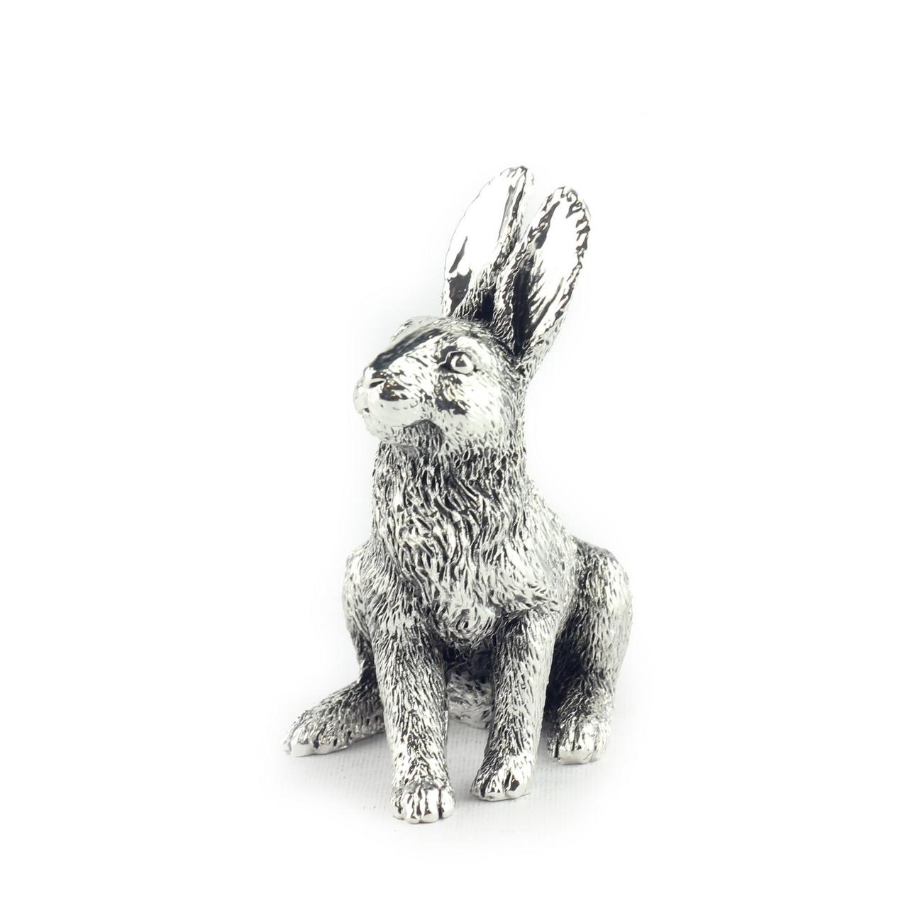 Статуэтка Cellerini «Заяц» из серебра и мраморной крошки, 10,5 см - фото 2 - id-p1600423307