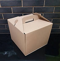 Коробка для торта крафт без вікна 30*30*25 см