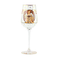 Бокал для вина Goebel «Мечтатель» из стекла с репродукцией картины Альфонса Мухи, 25 см