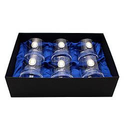 Набір із 6-ти кришталевих склянок Boss Crystal «МОДЕРН», срібло