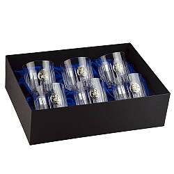 Набір для віскі з 6-ти кришталевих склянок Boss Crystal, знак зодіаку «Діва», Silver