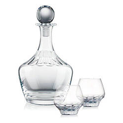 Алкогольний набір з кришталю Rogaska «Blossom»: графин та 2 склянки