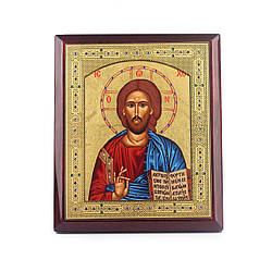Ікона «Ісус» на дереві із золотом, міддю та камінням Swarovski, 17,5 х 21,5 см