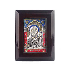 Ікона «Богоматір з немовлям» від Linea Argenti, дерево/метал, 8,6 х 11 см