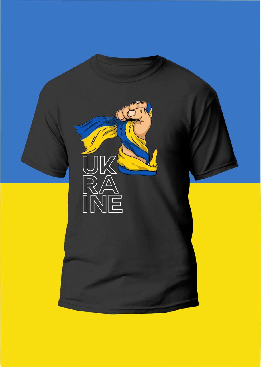 Футболка чоловіча з принтом UKRAINE, фото 1