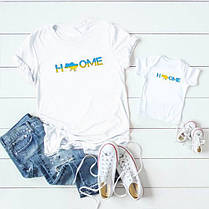 Футболка жіноча з бавовни з красивим ніжним принтом Sfad802, фото 3