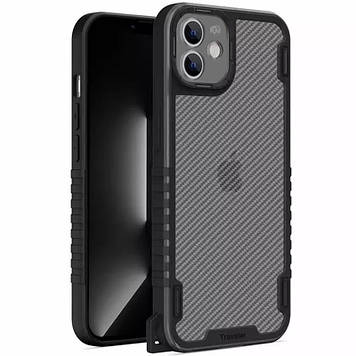 Чохол TPU+PC TRAVEL Carbon для Apple iPhone 12 (6.1")