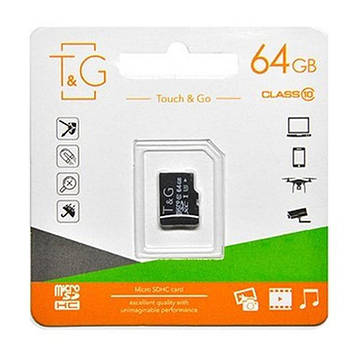 Картка пам'яті T&G microSDHC 64 GB class 10 (без адаптера)