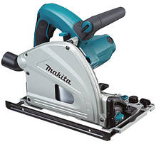 Професійна ручна заглибна дискова пила Makita SP 6000J : 1300 Вт, 165мм, 55мм глибини погружна циркулярка в кейсі, фото 5