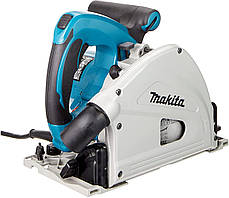Професійна ручна заглибна дискова пила Makita SP 6000J : 1300 Вт, 165мм, 55мм глибини погружна циркулярка в кейсі, фото 3