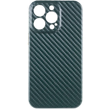 Шкіряний чохол Leather Case Carbon series для Apple iPhone 13 Pro (6.1")