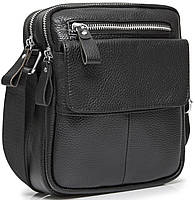 Невелика чоловіча шкіряна барсетка сумка Tiding Bag SK N718193 чорна, фото 2