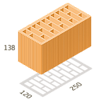 Керамічний блок 2НФ (2,12NF) ТеплоКерам, фото 2