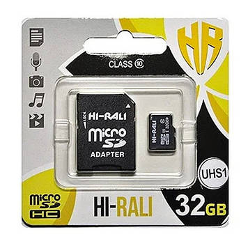 Картка пам'яті Hi-Rali microSDHC 32 GB Card Class 10 + SD adapter