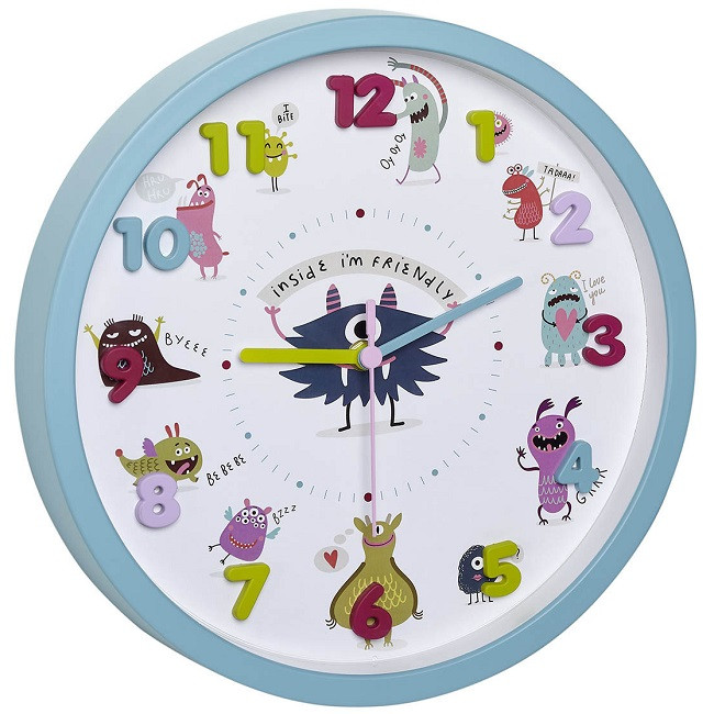 Годинник настінний в дитячу кімнату TFA Little Monsters 60305120