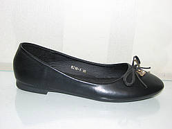 Дрібні балетки жіночі чорні 37