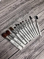 Набор кистей для макияжа KYLIE Professional Brash Set в металлическом кейсе 12 шт.! Качественный