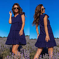 Женское летнее платье темно-синего цвета SET92-290603 р. 44-46