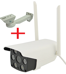 Вулична IP камера відеоспостереження Wi Fi HD 1080 p 2.1 Mp 2 антени з кріпленням