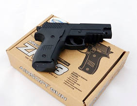 Пістолет залізний дитячий, стріляє пластиковими кулями SIG Sauer P226, чорний ZM 23