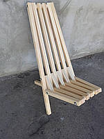 Стілець шезлонг трансформер дерев'яний розкладний стілець з високою спинкою з дерева для природи, кухні, дачі, саду