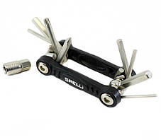 Мульти-ключ велосипедний Spelli SBT-286B, 8 предметів