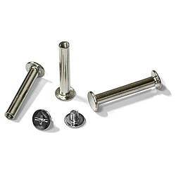 Болти для зшивання металеві 30мм, сріблясті, упаковка/100