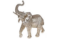 Декоративная статуэтка Слон 28см, цвет - стальной (450-879)