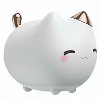 Ночник детский силиконовый Baseus Cute Series Kitty Silicone Night light White (DGAM-A02)