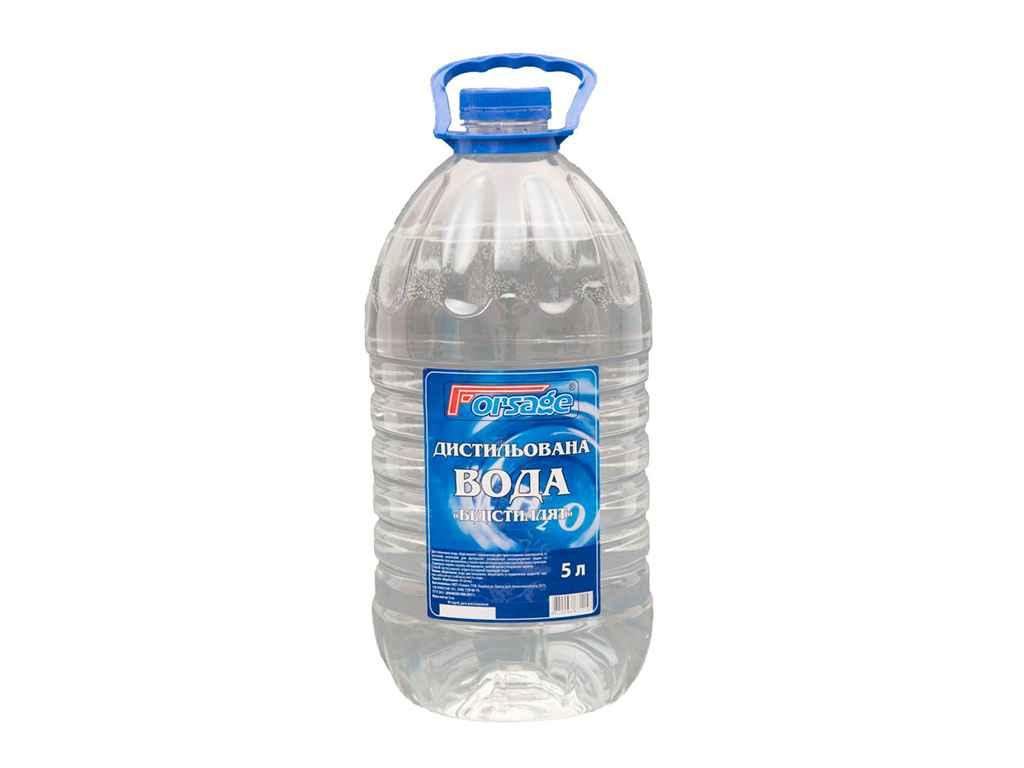 Дистильована вода Бідістилят кан. 5 л ПЕТ ТМ Forsage, фото 1