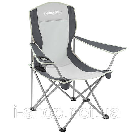 Стул KingCamp Arms Chairin Steel(KC3818) BLACK MEDIUMGREY, фото 1