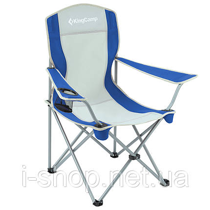Стул KingCamp Arms Chairin Steel(KC3818) Grey/Blue, фото 1