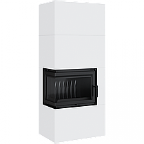 Камінна топка Kratki SIMPLE 12 BS ліва в обудові BOX стальний - білий, фото 2
