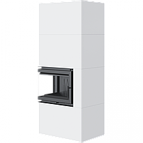 Камінна топка Kratki SIMPLE 12 BS ліва в обудові BOX стальний - білий, фото 4