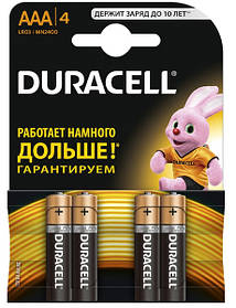 Батарейка Duracell LR03 MN2400 LR03 AAA (BL/4) 5000394052543 / 81545421