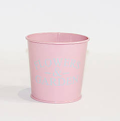Кашпо декоративне 0,5л "FLOWERS & GARDEN" Vitan, колір Рожевий, 95*80*100 метал