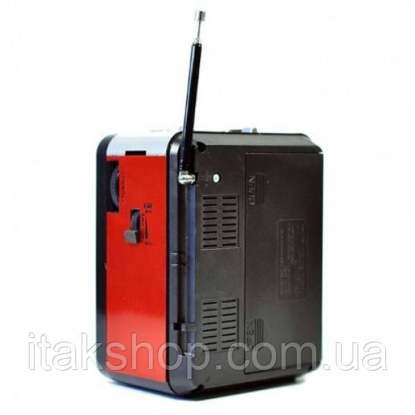 Колонка радиоприемник Golon RX-9100 с фонариком FM радио (Красный) - фото 3 - id-p1600674237