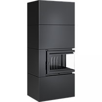 Камінна топка SIMPLE 12 BS права в обудові BOX стальний - чорний, фото 3