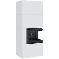 Камінна топка Kratki SIMPLE 12 BS права в обудові BOX стальний - білий, фото 3