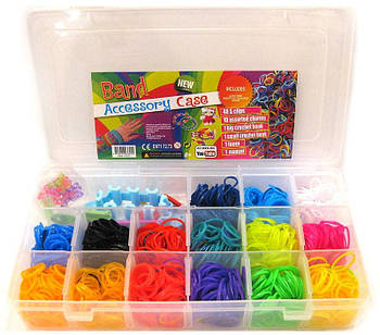 Набір для плетіння з гумок Rainbow Loom 1500шт. + мини-станок + аксесуари 2120/МА-23-11