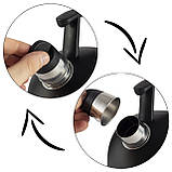 Чайник Ofenbach Чорний 1,5 л з нержавіючої сталі зі свистком і нейлонової ручкою для індукції і газу KM-100304, фото 7