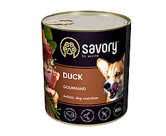 Вологий корм для дорослих собак Savory 800 г (утка)