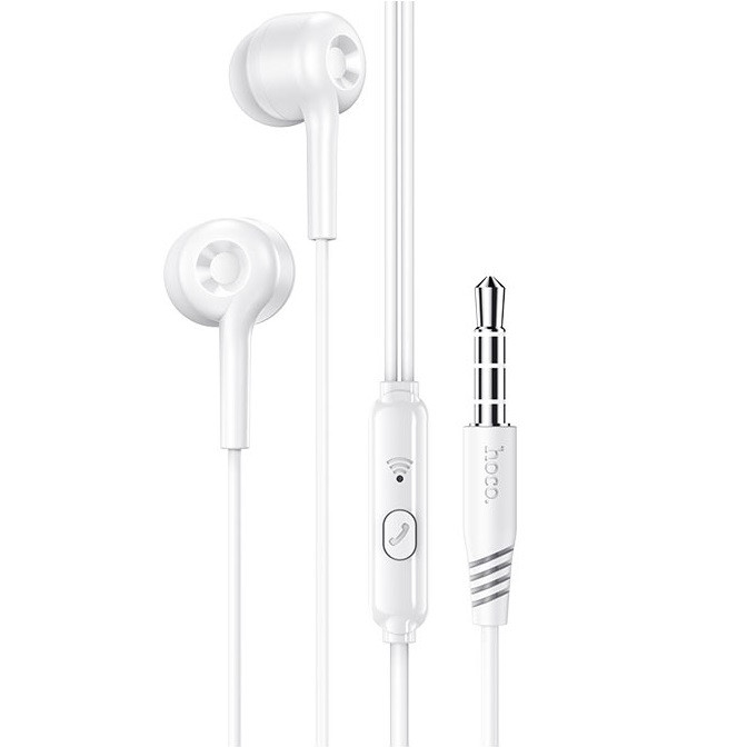 Навушники провідні вакуумні з мікрофоном гарнітура HOCO M82 Білий, фото 1