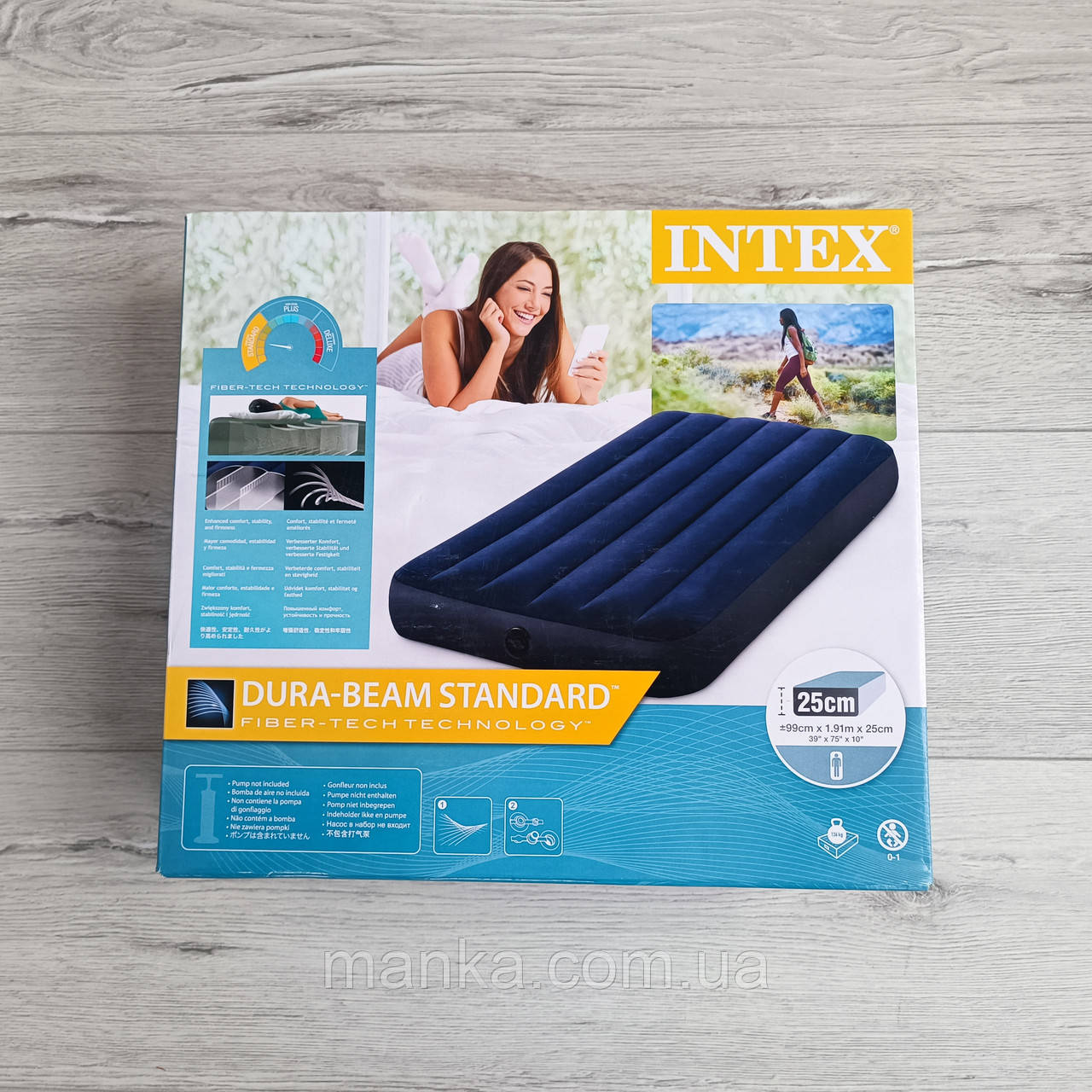 Intex Надувний матрац 64757 (4) одномісний, 191х99х25 см, у коробці