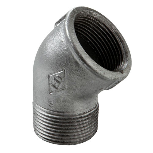 Коліно чавунне оцинковане Ø1/2" ВН 45° Atusa 12105003, фото 1