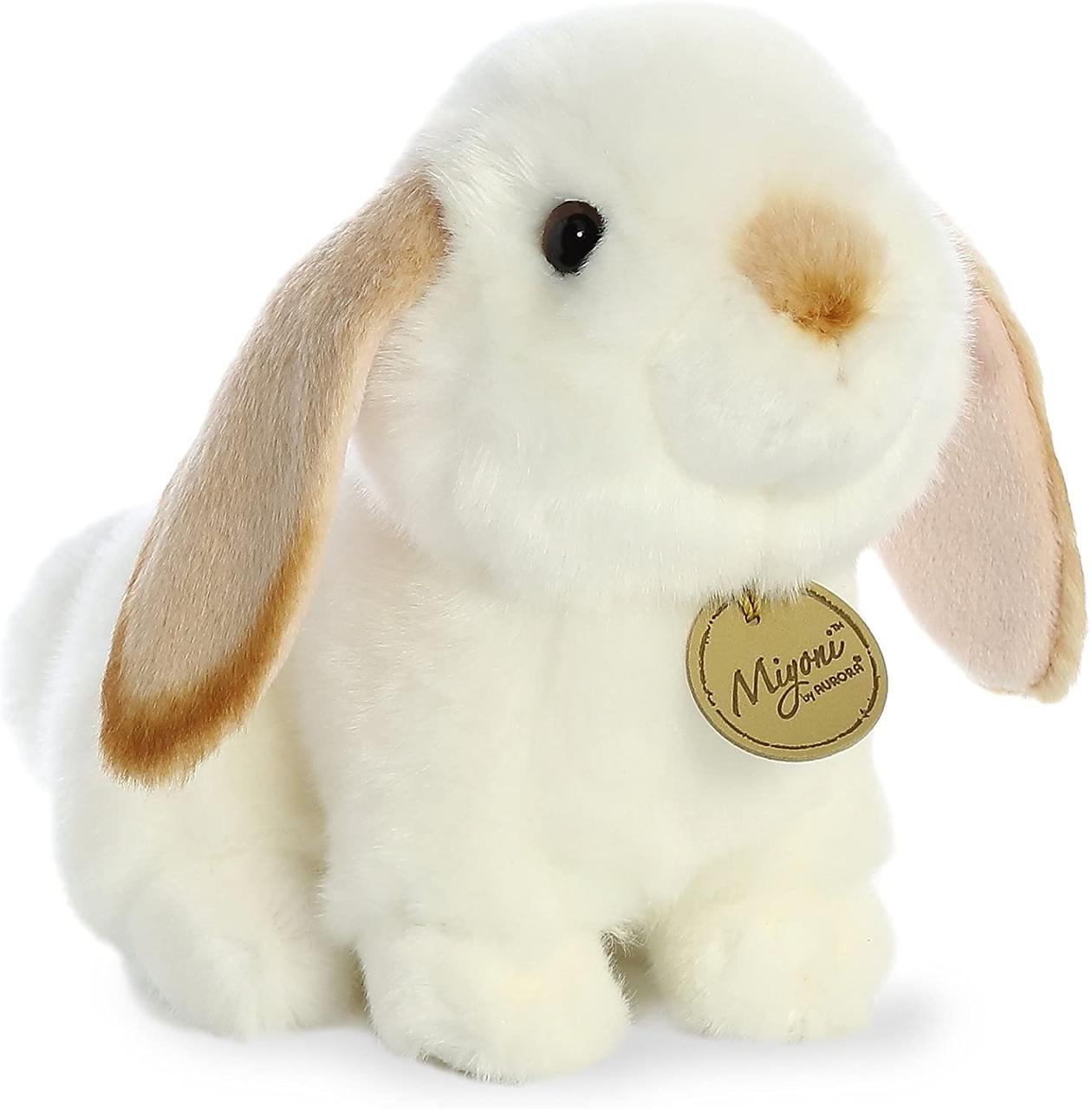 Білий кролик із коричневими вушками Aurora Miyoni Rabbit with Grey Ears