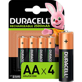 Акумулятор Duracell HR6 AA 2500 mAh 1.2V 4 шт. (5005001/6486621)