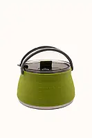 Чайник Tramp силиконовый с металическим дном 1л зеленый Артикул TRC-125-olive, фото 1