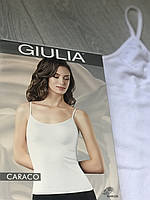 Бесшовная майка на тонких бретелях Giulia Caraco футболка домашняя повседневная Женское нижнее белье S/M, BIANCO