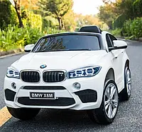 Детский электромобиль джип BMW X6M Bambi белый